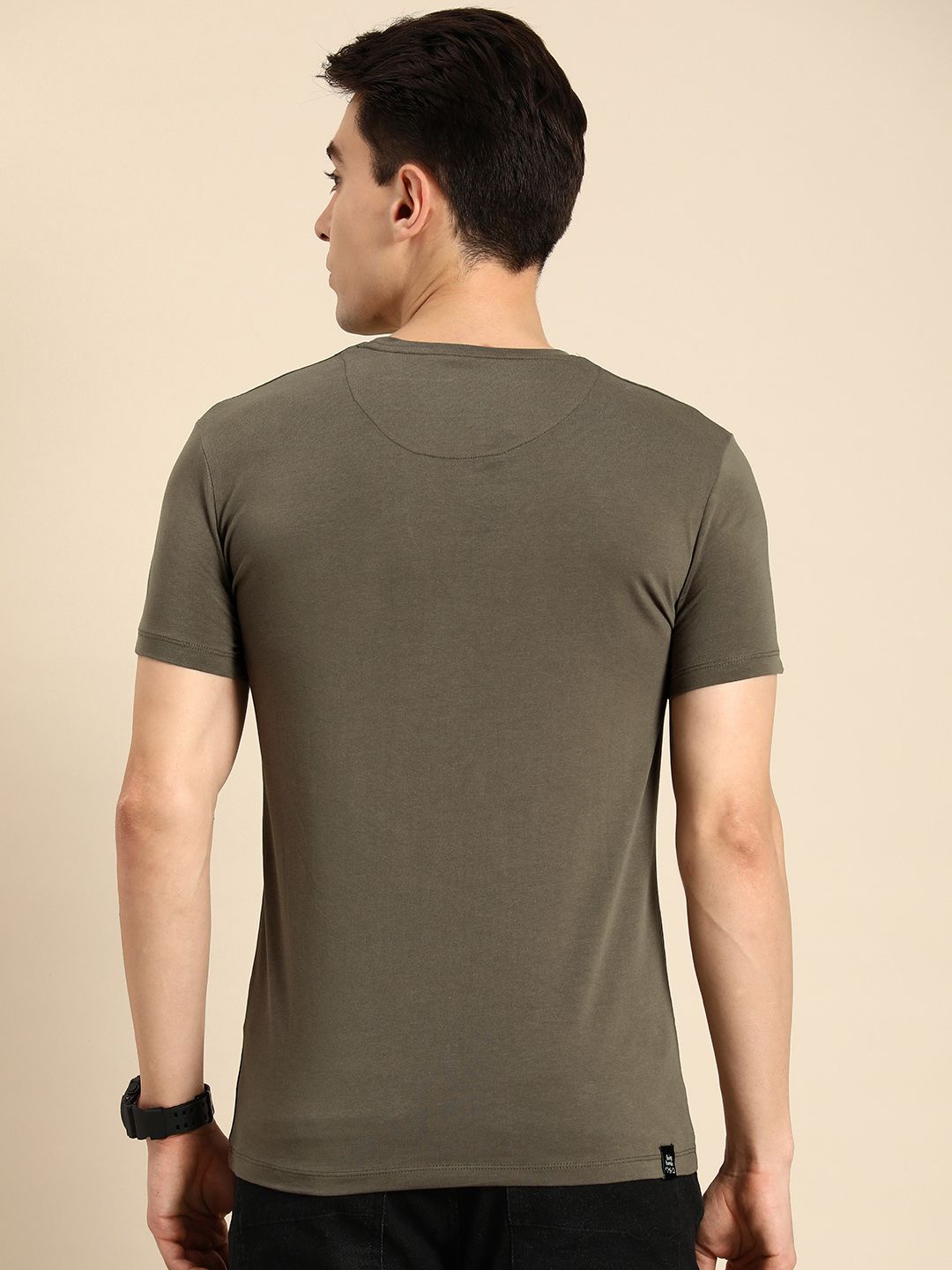 Being Human Clothing Men Brand Logo Printed Round Neck T-shirt