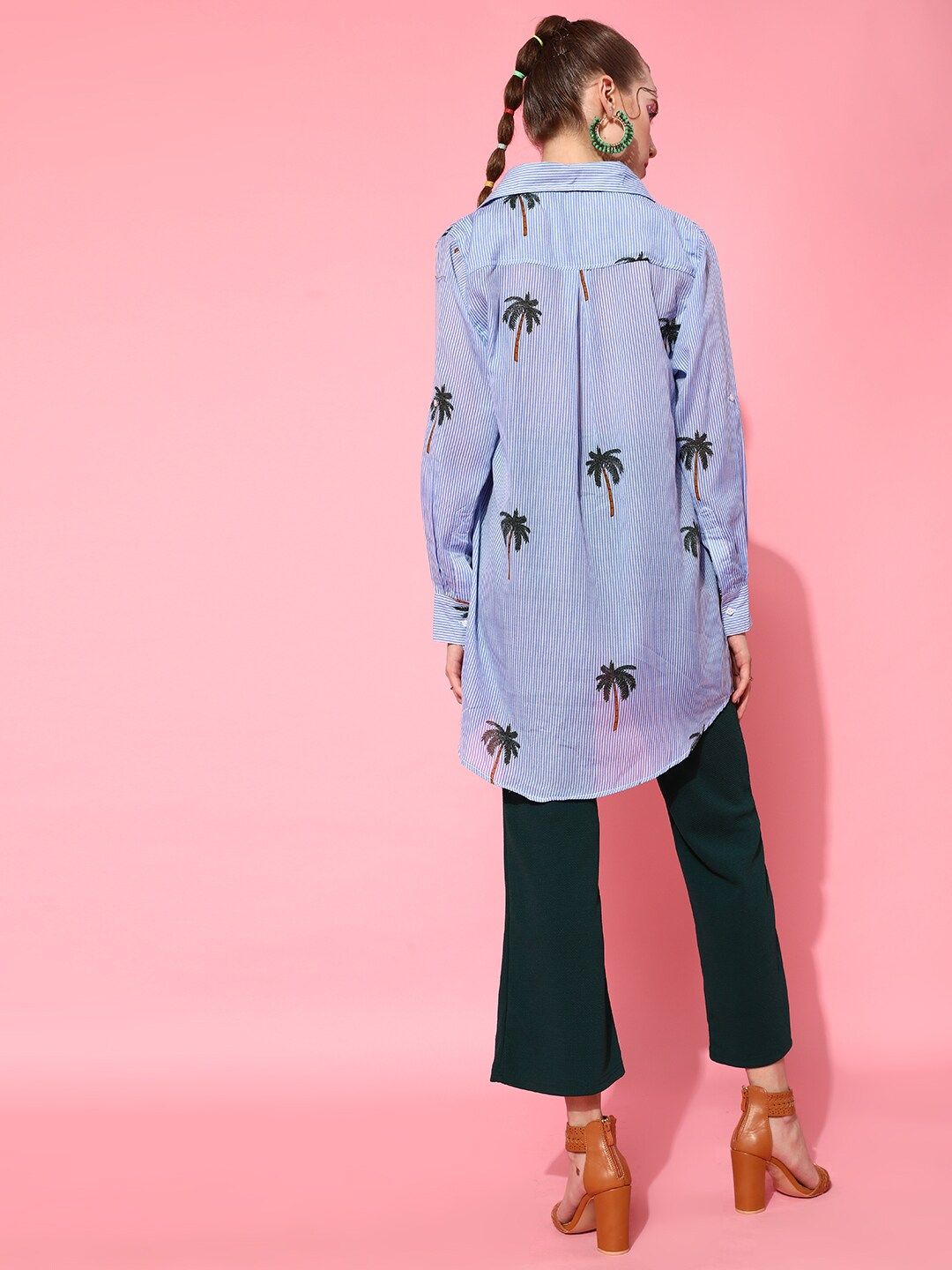 STREET 9 Women Blue Graphic Shirt