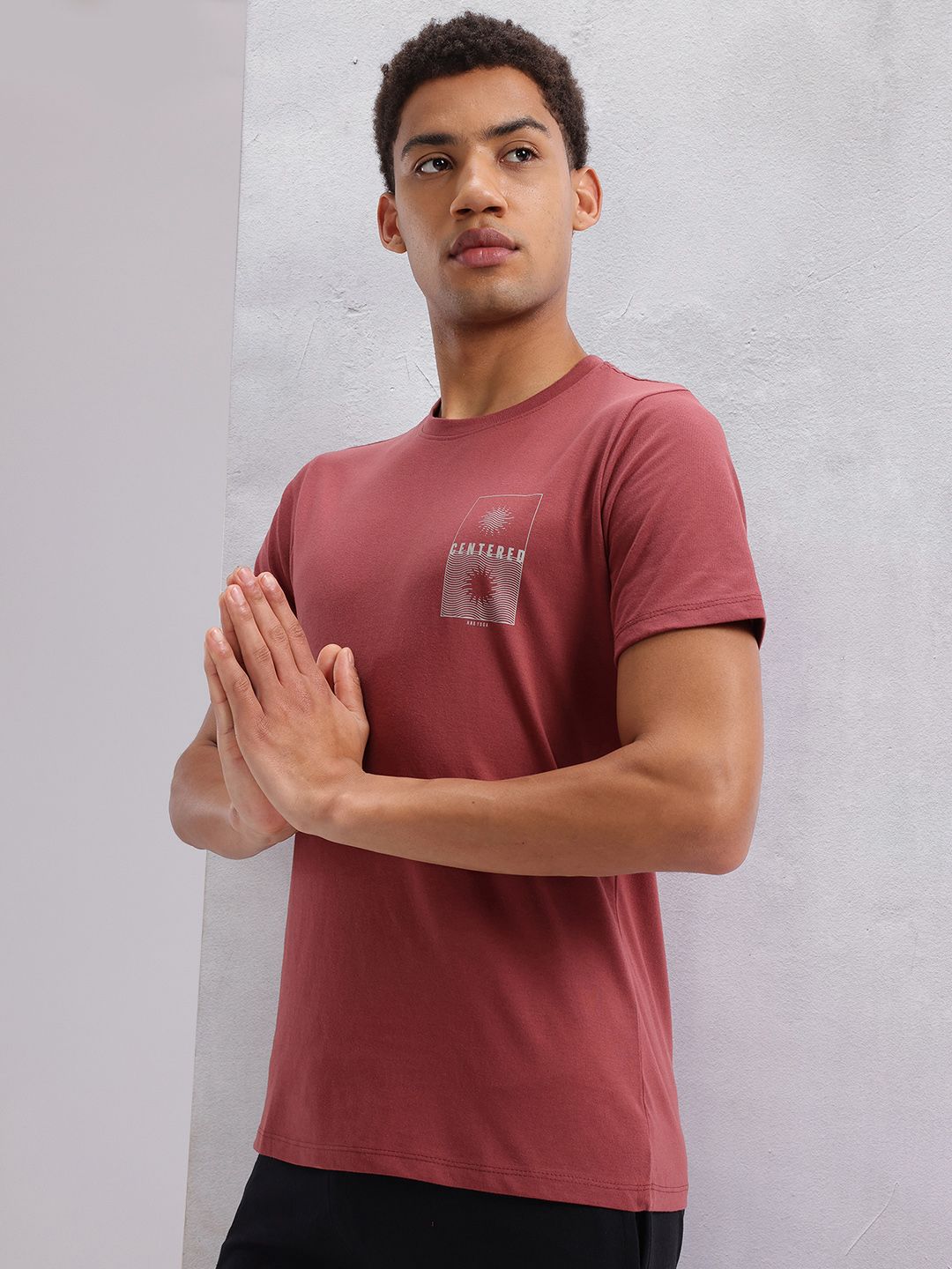 HRX by Hrithik Roshan Solid Yoga T-shirt