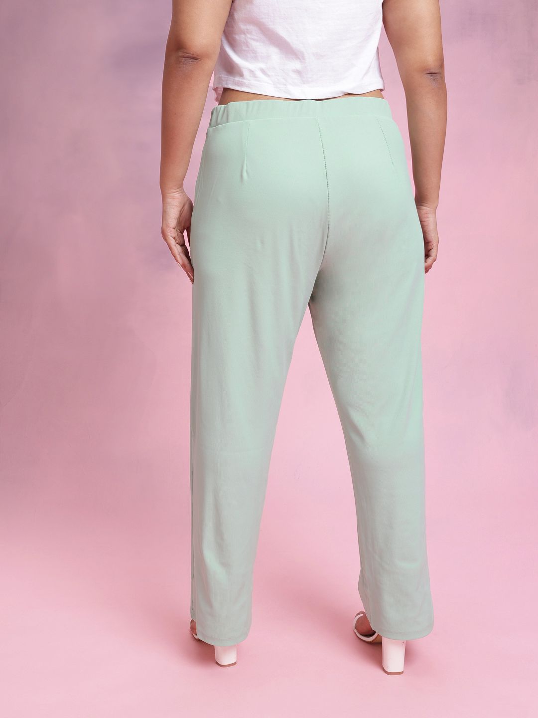 DressBerry Women Plus Size Rib Knit Trousers