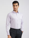Raymond Men Purple Pure Cotton Self-Design Slim Fit Formal Shirt
