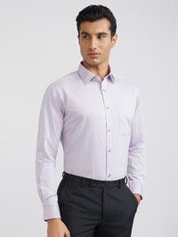 Raymond Men Purple Pure Cotton Self-Design Slim Fit Formal Shirt