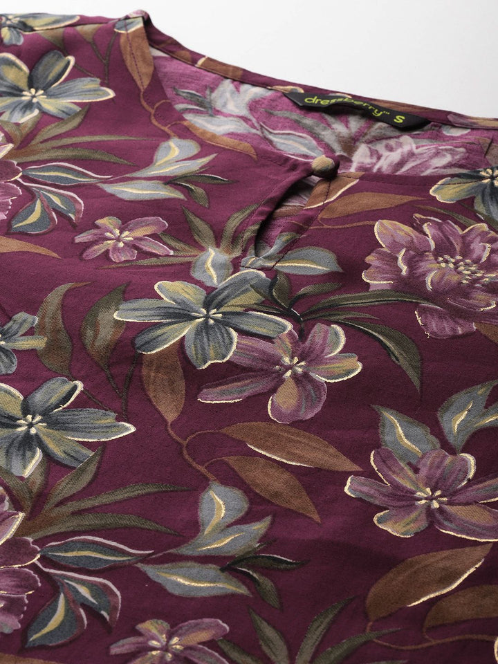 DressBerry Floral Printed Tunic With Trousers Co-Ords