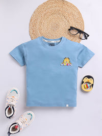 Happy Faces Boys Garfield Printed Pure Cotton T-shirt