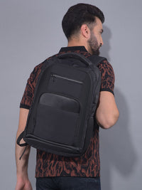 HRX by Hrithik Roshan Unisex Black Backpack with Rain Cover & Reflective Strip