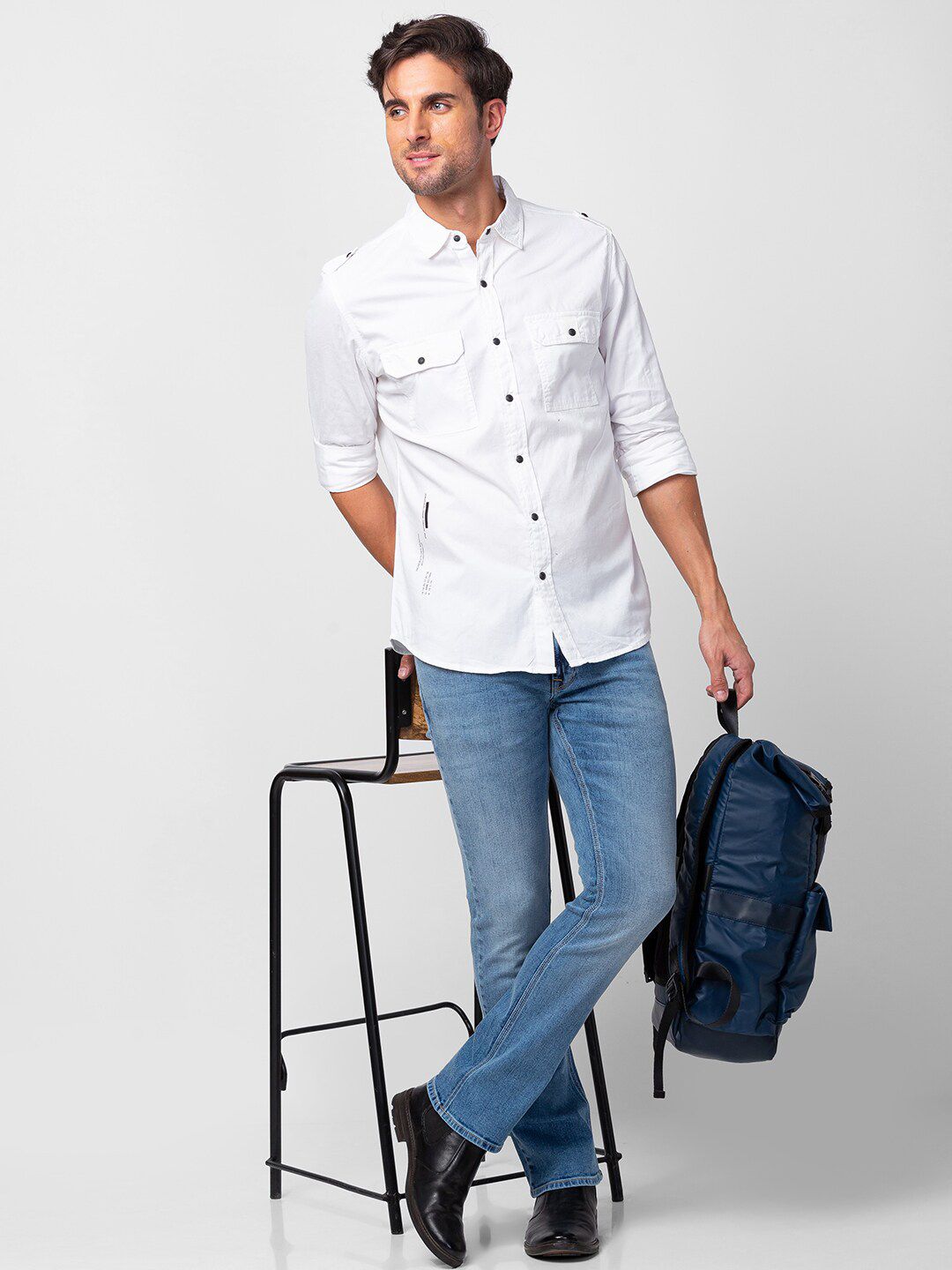 SPYKAR Men Classic Slim Fit Cotton Casual Shirt