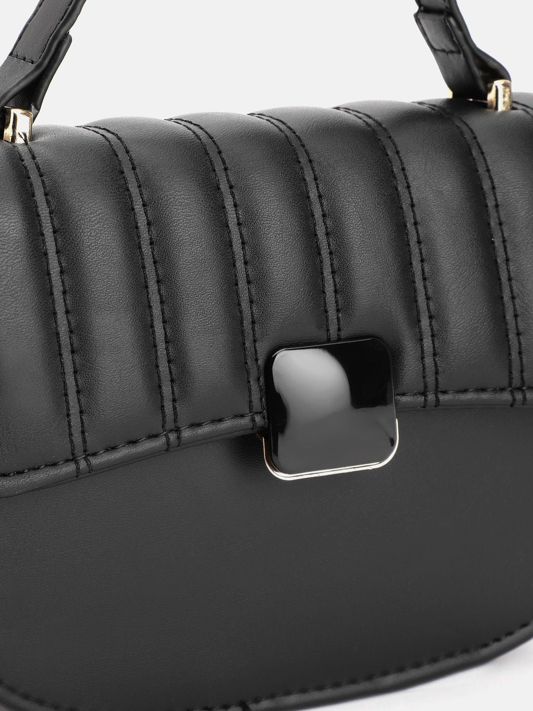 DressBerry Quilted Structured Satchel