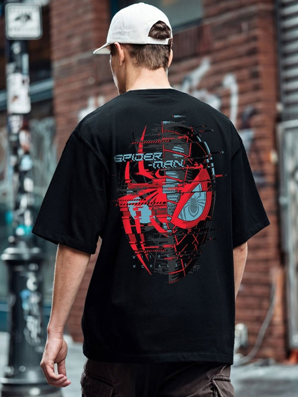 Bewakoof Official Marvel Merchandise  Across The Spiderverse Printed Oversized T-shirt