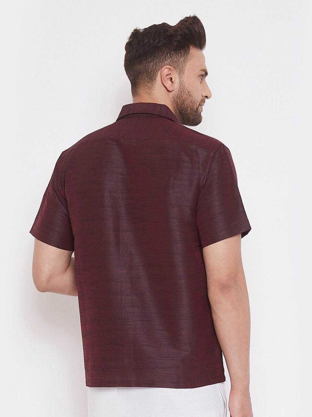 VASTRAMAY Premium Spread Collar Casual Shirt