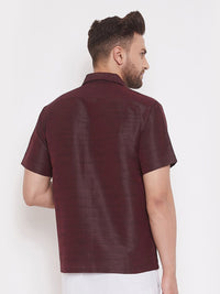 VASTRAMAY Premium Spread Collar Casual Shirt