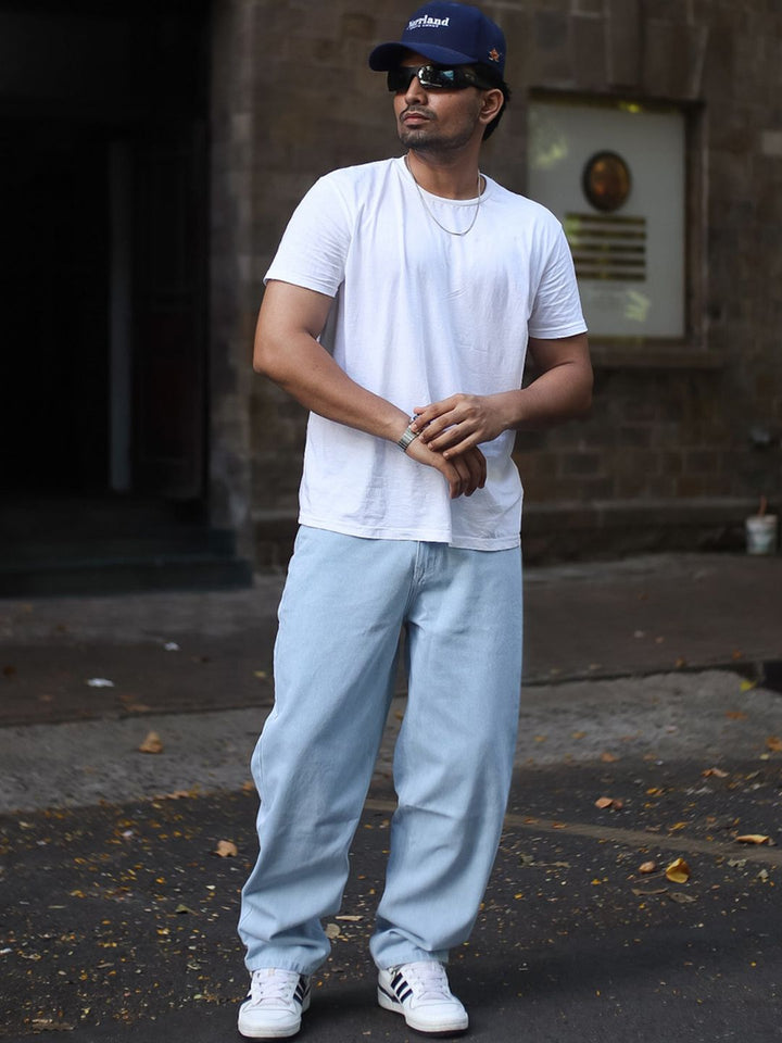 Powerlook Men Boyfriend Fit Clean Look Light Fade Cotton Jeans