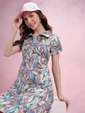 DressBerry Floral Print A-Line Dress
