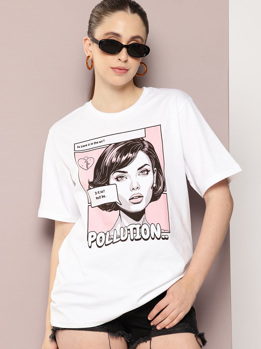 Dillinger Women Oversized Printed Tshirt