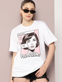 Dillinger Women Oversized Printed Tshirt
