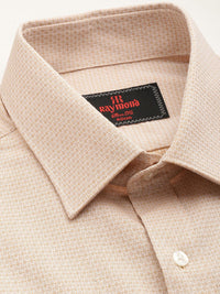 Raymond Slim Fit Geometric Self Designed Pure Cotton Formal Shirt