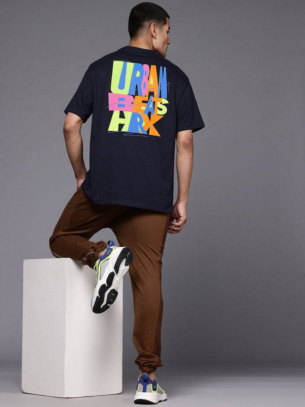 HRX by Hrithik Roshan Printed Drop-Shoulder Sleeves Relaxed Lifestyle T-shirt