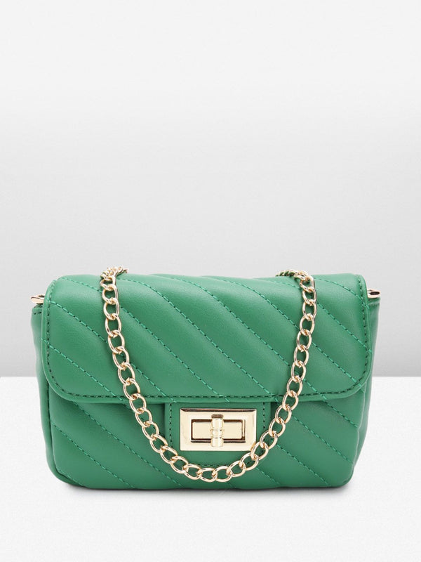Lino Perros Structured Sling Bag with Quilted Detail