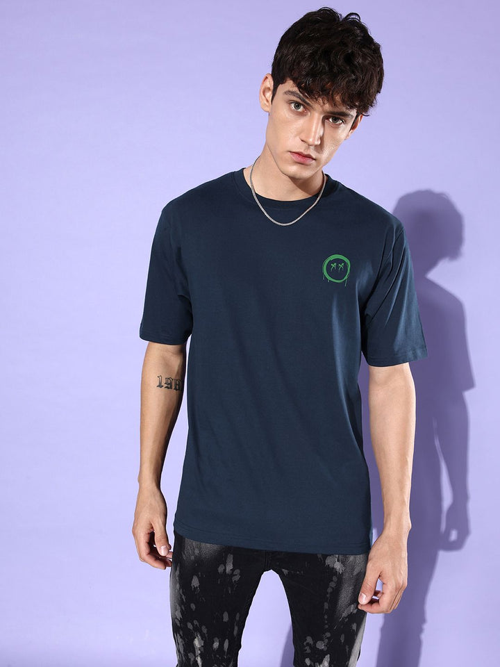 Difference of Opinion Typography Printed Cotton Oversized T-shirt