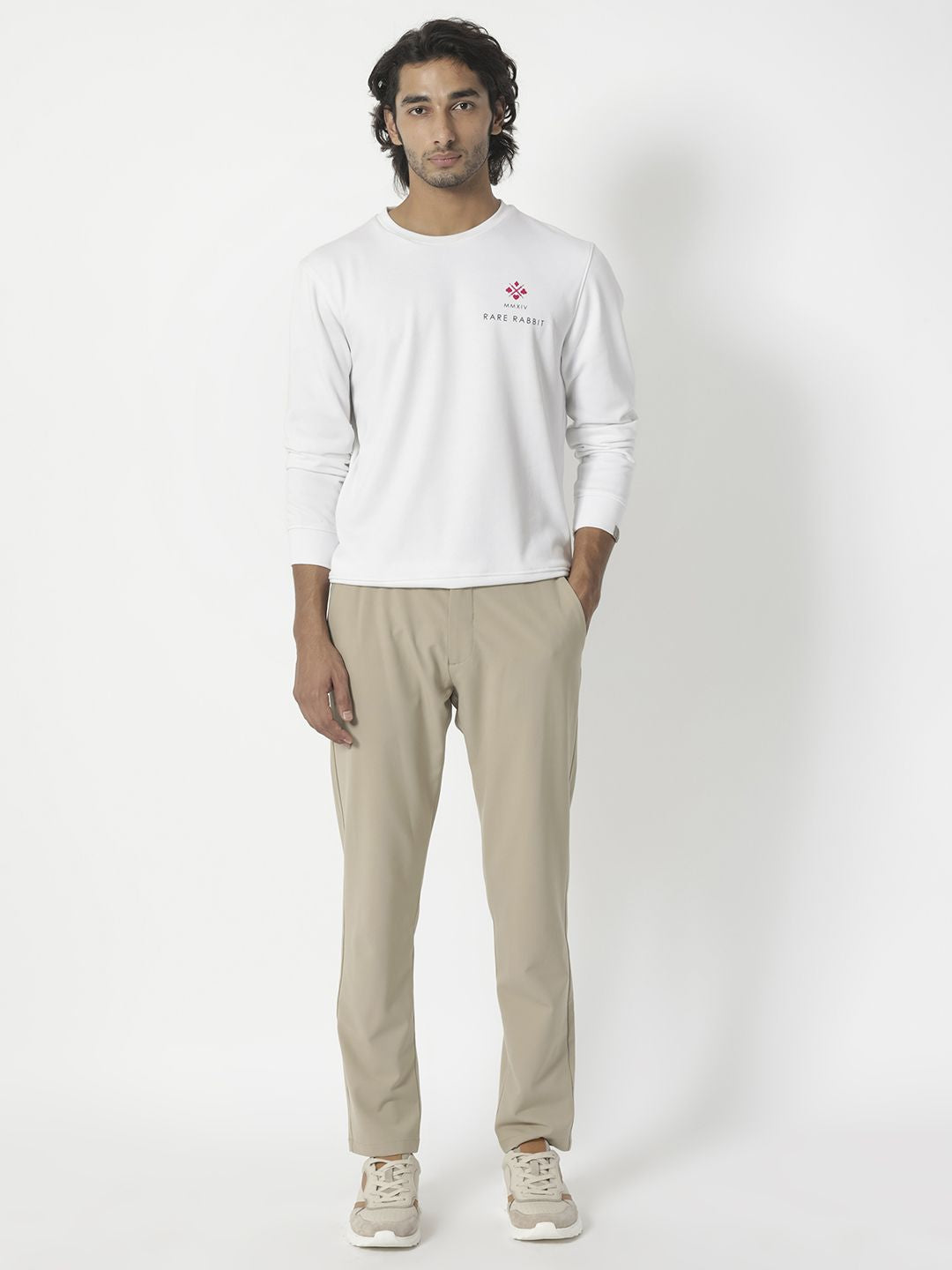 RARE RABBIT Men Cerdon Graphic Print Round Neck Sweatshirt