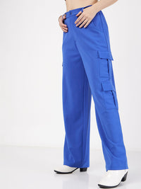 SASSAFRAS Women Plain Flat-Front High-Rise Cargos