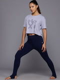 HRX by Hrithik Roshan Brand Logo Print Boxy Yoga T-shirt
