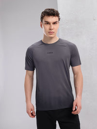 HRX by Hrithik Roshan Brand Logo & Geometric Printed Rapid-Dry Training T-shirt