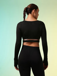 HRX by Hrithik Roshan Brand Logo Rapid-Dry Crop Training T-shirt