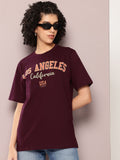 DILLINGER Women Typography Printed Oversized T-shirt