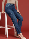 all about you Women Straight Fit Heavy Fade Stretchable Cargo Jeans