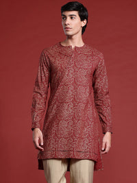 Anouk Tyohaar Collection Cotton Paisley Print High-Low Kurta