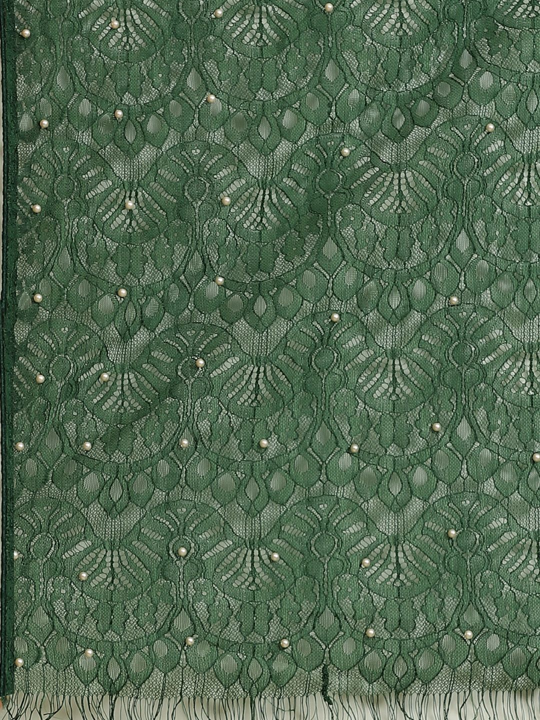 Saree mall Green Woven Design Supernet Saree