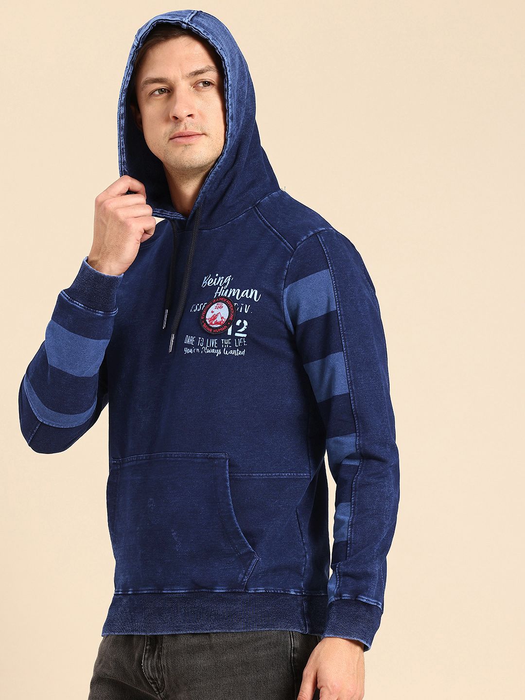 Being Human Hooded Printed Sweatshirt