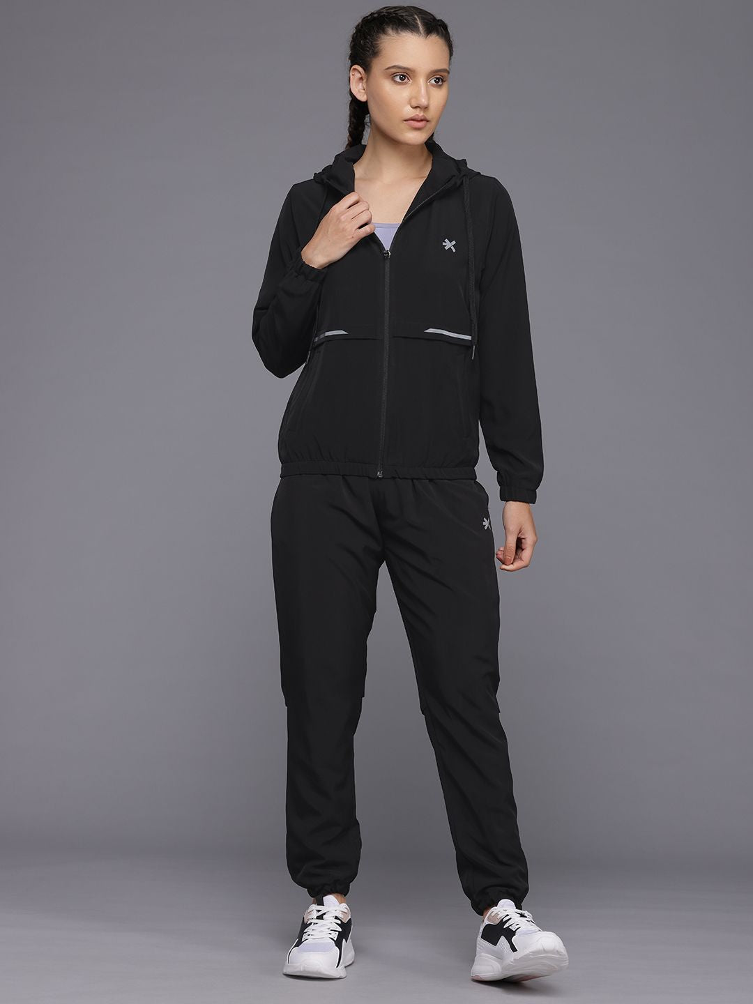 HRX by Hrithik Roshan Hooded Rapid-Dry Running Tracksuit