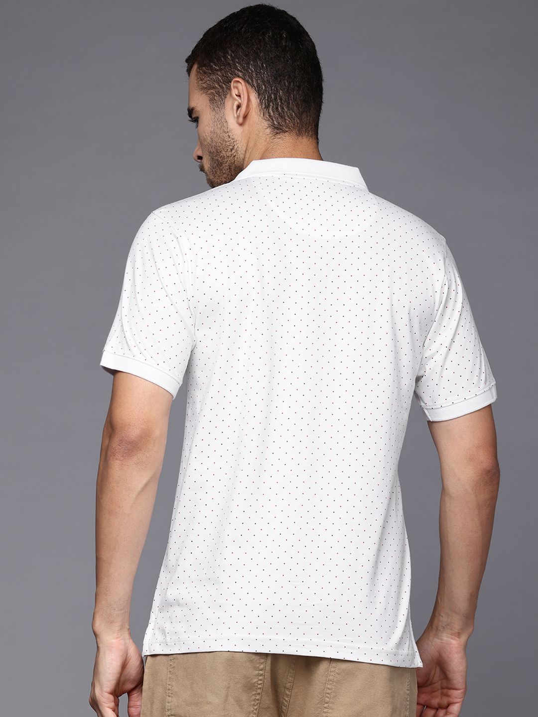 Raymond Slim Modern Fit Printed Polo Collar Pure Cotton T-shirt