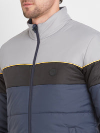 Being Human Colourblocked Mock Collar Padded Jacket