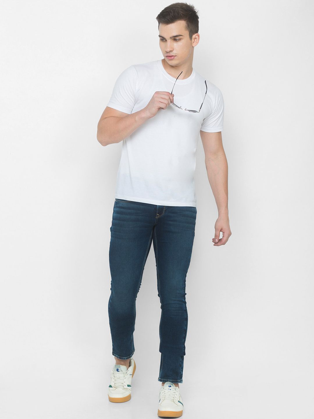 SPYKAR Men Blue Skinny Fit Low-Rise Light Fade Jeans