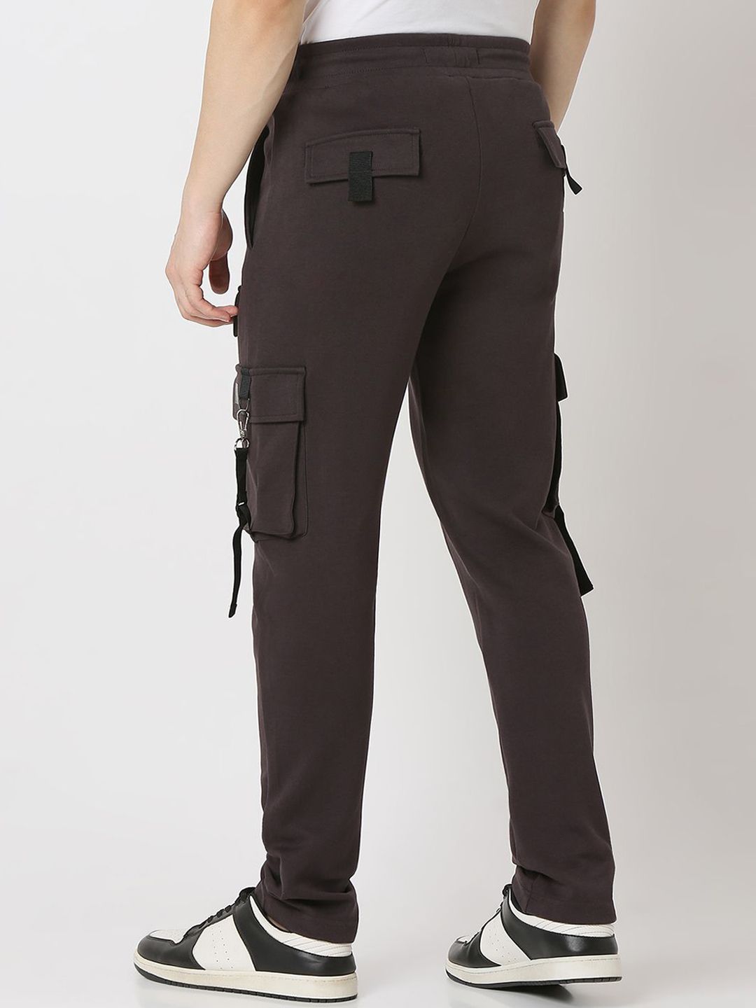 Spykar Men Straight Fit Mid-Rise Casual Track Pant