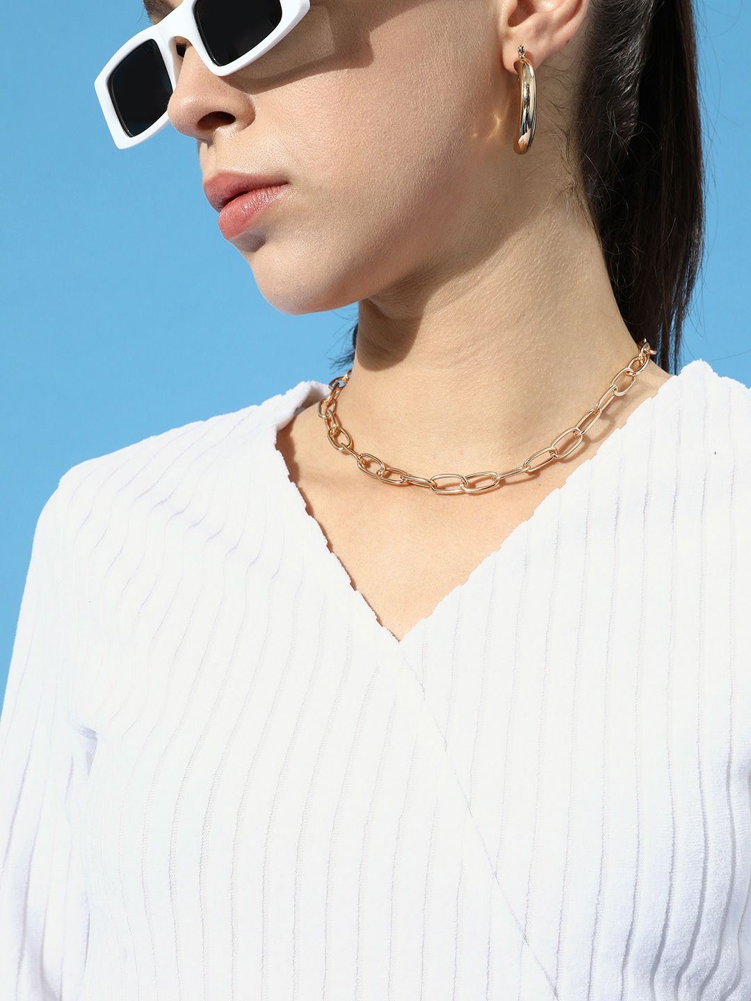 STREET 9 Women Classic White Solid Cropped Top