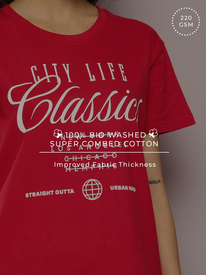 DILLINGER Typography Printed Pure Cotton Boxy T-shirt