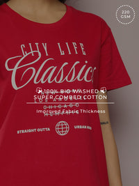 DILLINGER Typography Printed Pure Cotton Boxy T-shirt