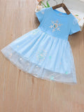 YK Girls Embellished Fit & Flare Dress