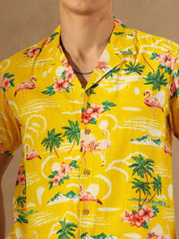 DENNISON Tropical Printed Oversized Casual Shirt