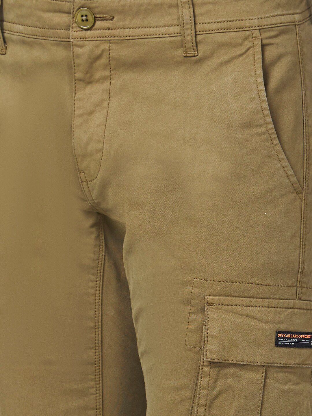 SPYKAR Men Tapered Fit Mid Rise Cotton Cargos