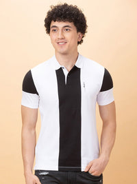 Being Human Men Colourblocked Polo Collar T-shirt