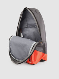 Gear Unisex Grey & Orange Geometric Print 16 Inch Laptop Backpack