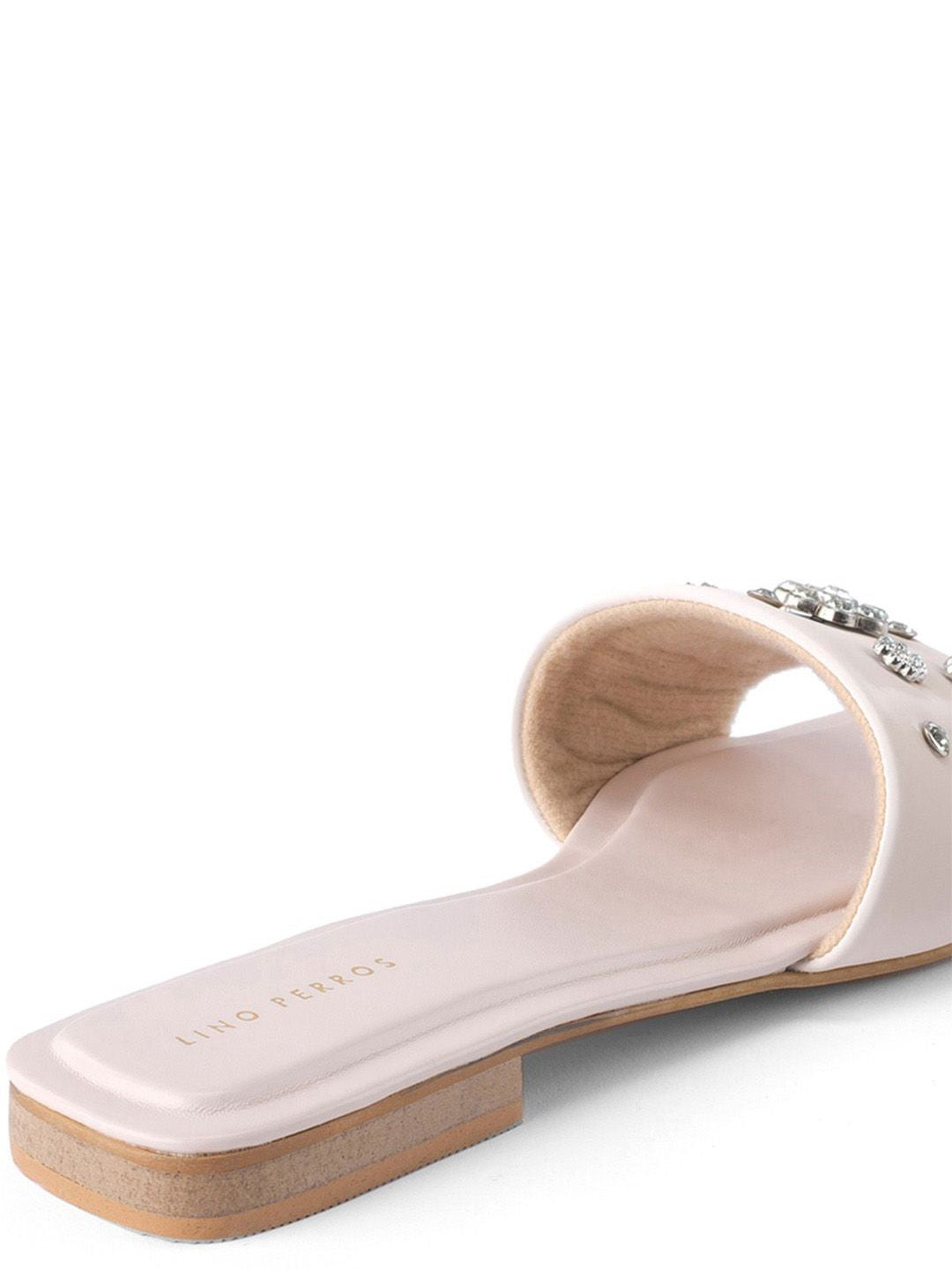 Lino Perros Women Embellished Open Toe Flats