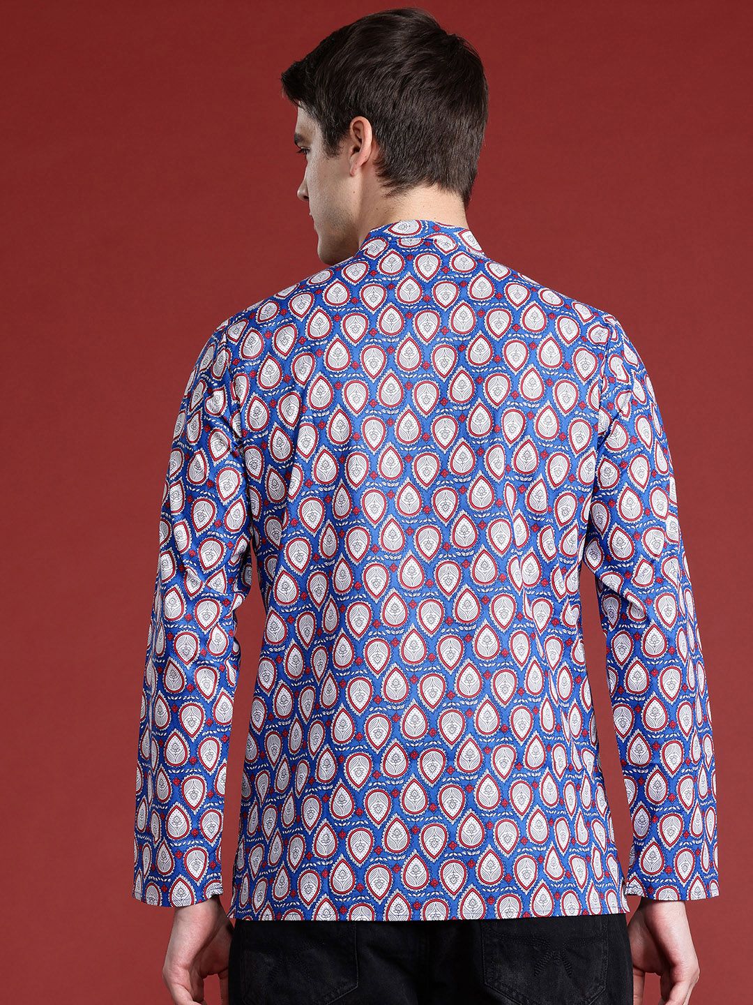 Anouk Pure Cotton Printed Mandarin Collar Kurta