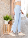 DressBerry Women Subculture Swag Ribbed High-Rise Sided Slits Trousers