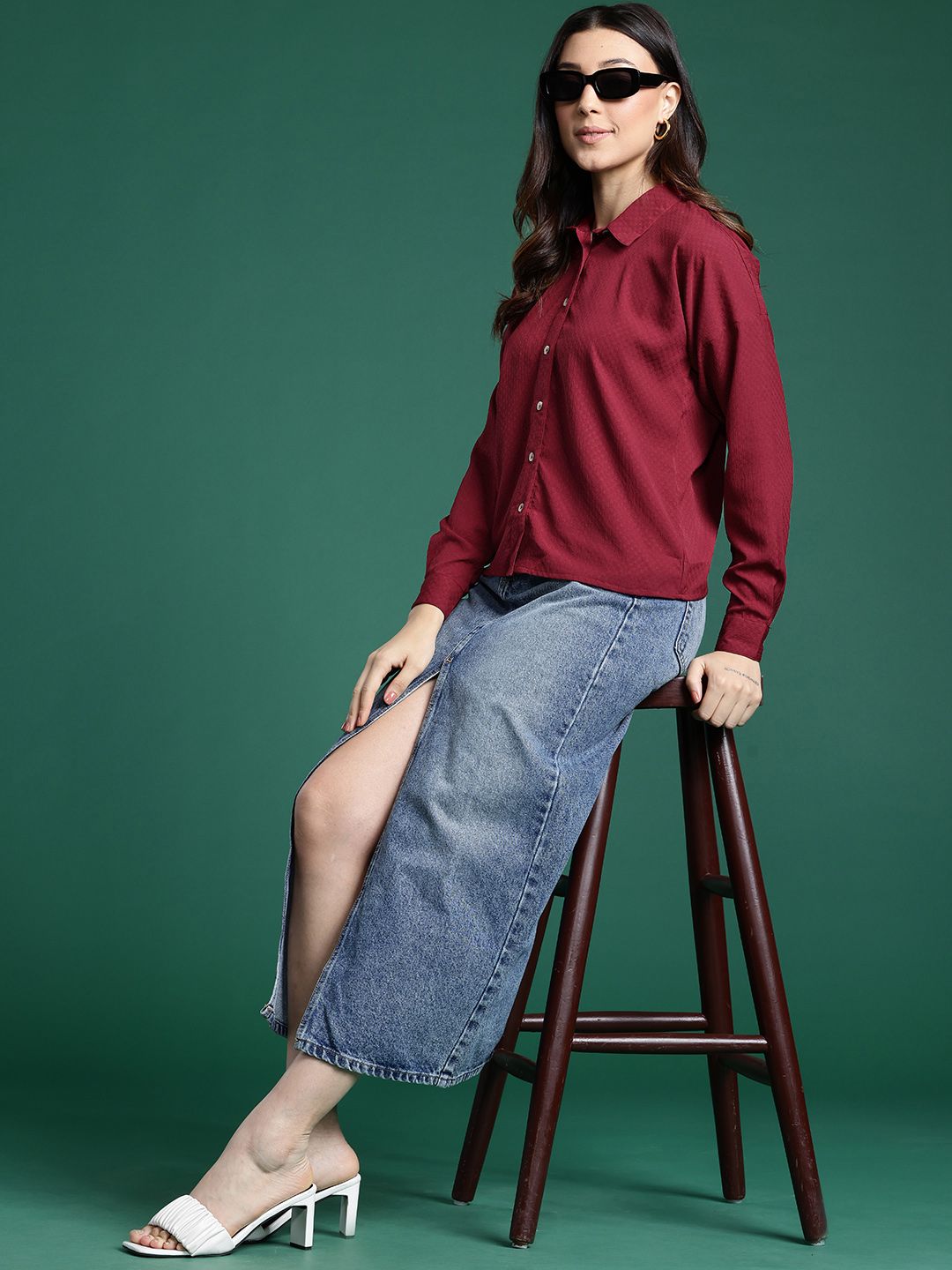 DressBerry Textured Casual Shirt