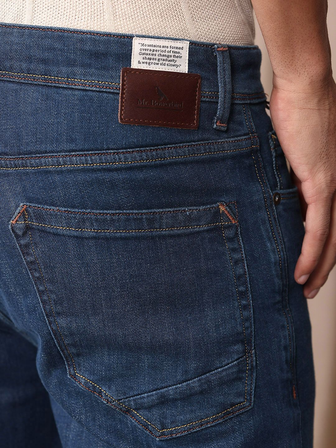 Mr Bowerbird Men Cropped Tapered Fit Stretchable Jeans